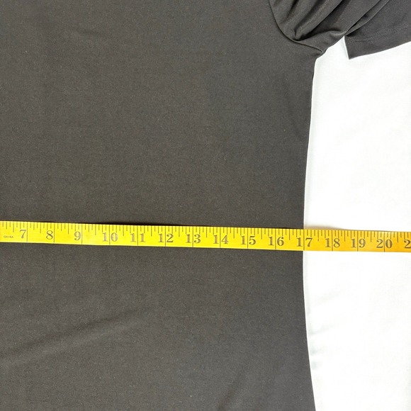 Michael Kors Dress Small Black with Stripped Ruffle Hem Y2K Minimalist - Picture 10 of 12